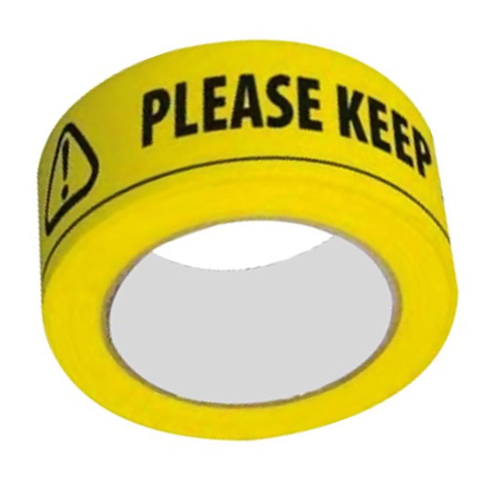 1/Roll 33 MX48Mm safety Warning Sticker Danger Caution Remind Social Distancing Tape Work Safety Adhesive Tapes For Store School