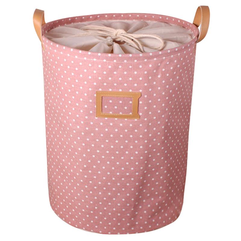 Cesta de almacenamiento impermeable, cesto para la colada sucia de juguete, bolsa de almacenamiento de tela, bolsa de almacenamiento para ropa plegable, almacenamiento de artículos diversos: Rosa