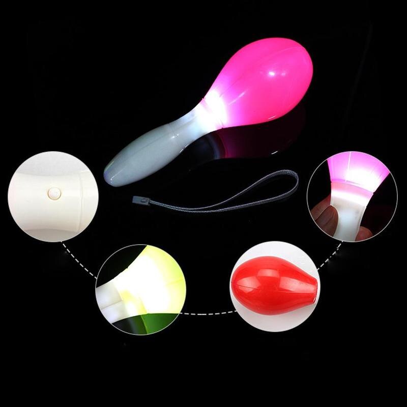 1 Uds aleatorio intermitente maraca de arena Bar utilería para animar el Color al azar para de noche