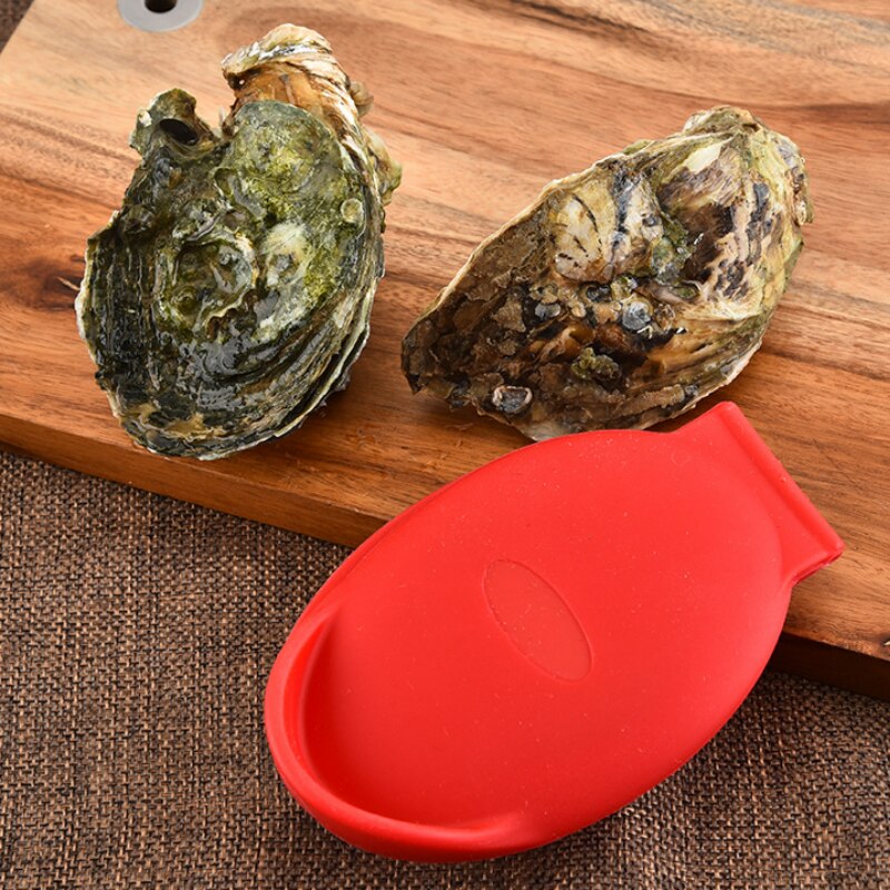 Pince d&#39;ouverture pour les huîtres en Silicone, pour protéger les mains, fruits de mer, crevettes, ligne de homard, coquille, couteaux propres, couteau à huîtres ouvert
