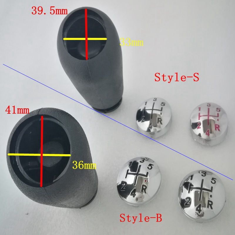 5 perilla de cambio de velocidad para Renault Clio Megane Scenic Twingo, tapa de cabeza de bola de cromo