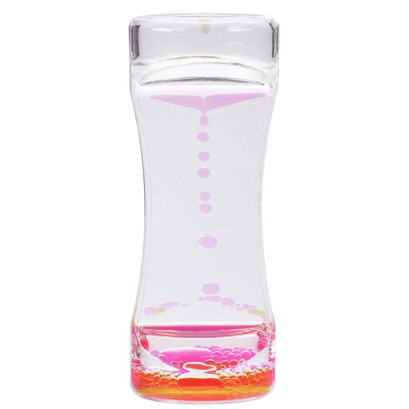 Liquid Timer Bubble Motion Timer for Sensory Play Visual Bubble Gravity Yellow+rose Red