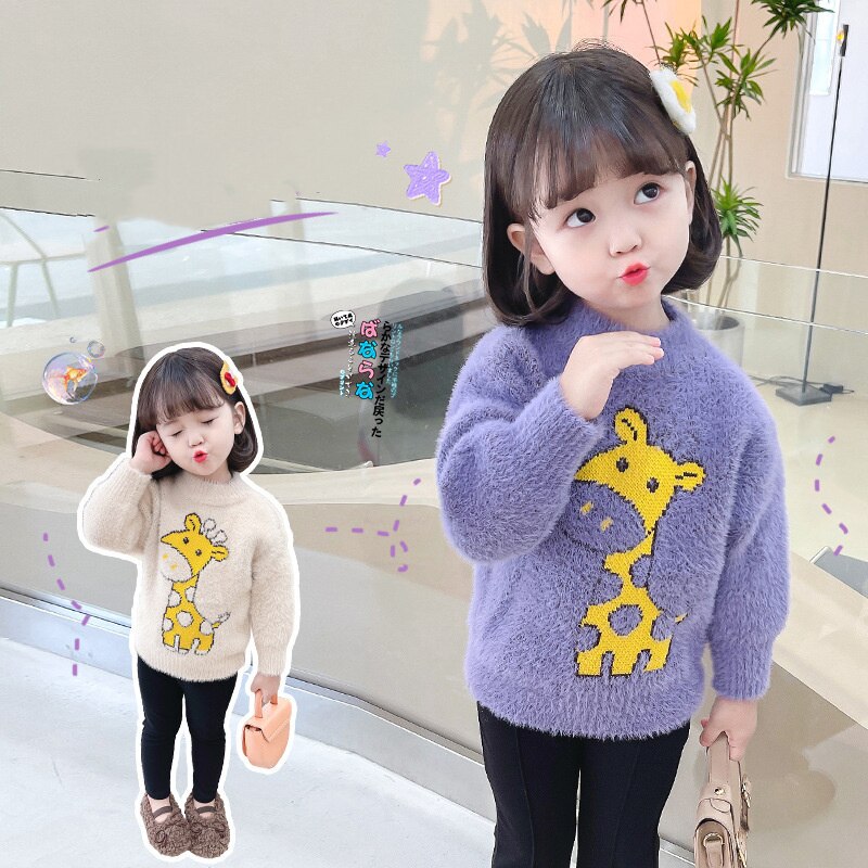 Suéter de lana para niños y niñas, prendas de vestir, Tops gruesos y cálidos, abrigo de algodón, invierno y otoño, 2022