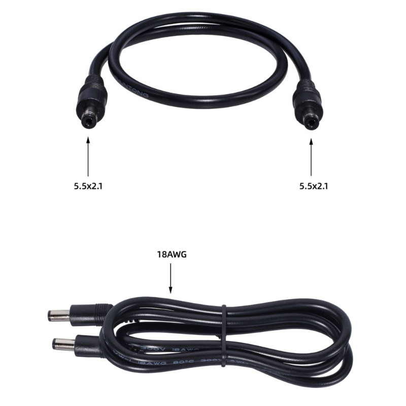 Gleichstrom-Netz stecker kabel 5,5x2,1mm Stecker auf 5,5x2,1mm Stecker Adapter Stecker Kabel verlängerung Strom versorgungs kabel für Router LED-Licht