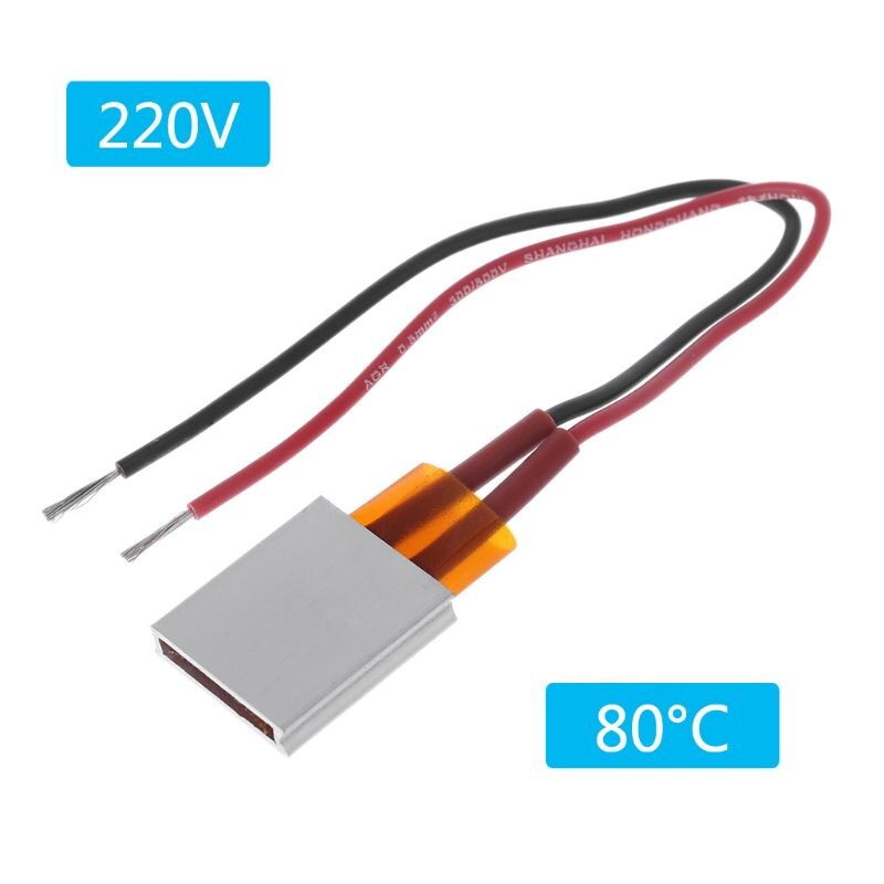 Placa de calor de temperatura constante de la hoja de calefacción eléctrica del calentador PTC de cerámica de 220V: 80 degree