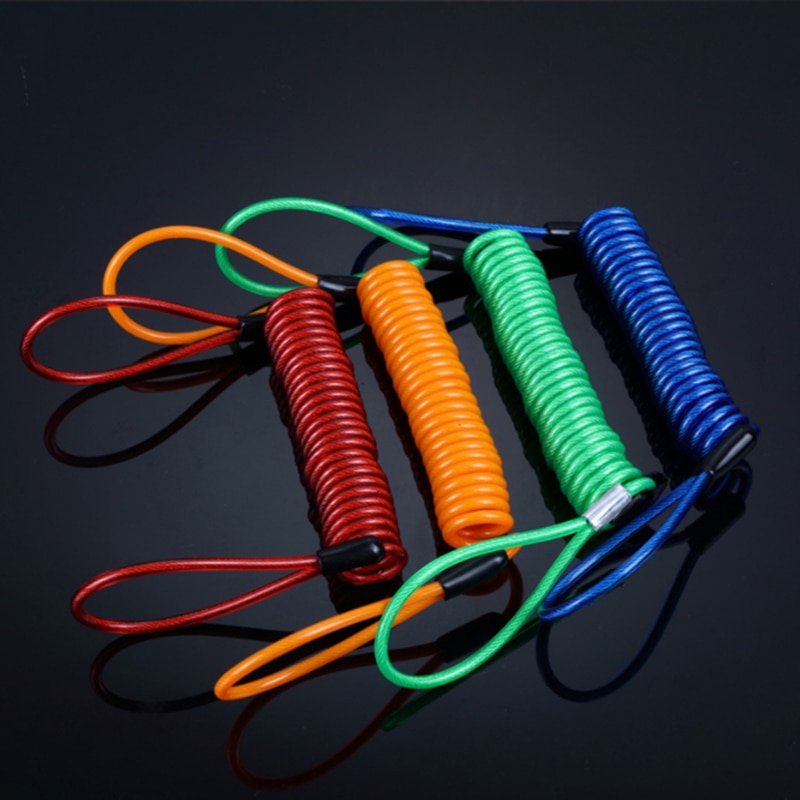 Stretch Length 120cm Bicycle Lock Reminder Elastic Rope Anti-Theft Bike Motorcycle Scooter Spring Cable Wire 4 Color