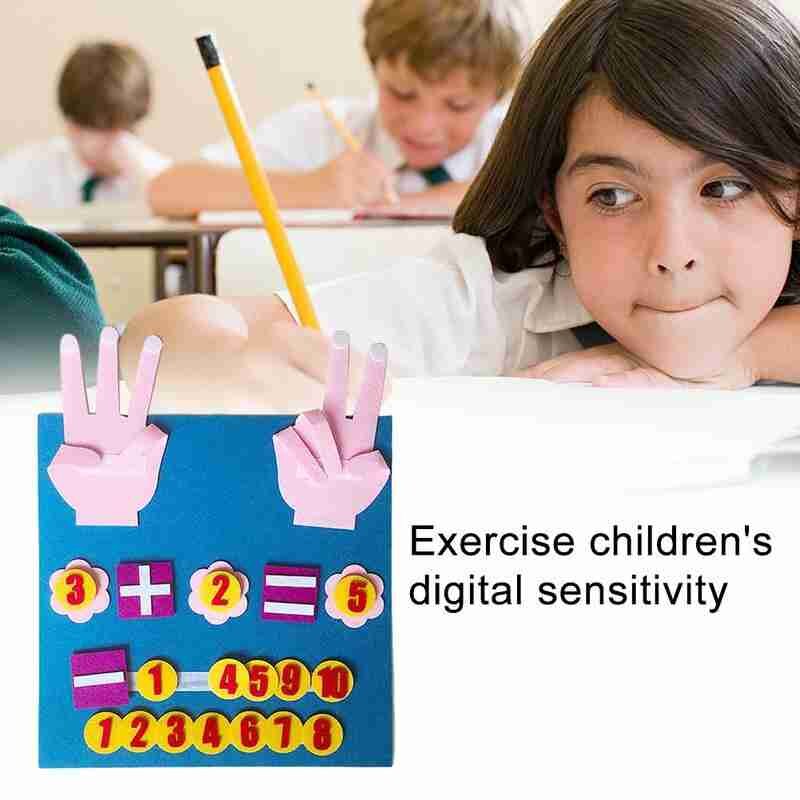 Kindergarten Puzzle Math Teaching Aids Handmade Felt Finger DIY Numbers Novelty Counting Fingers Teaching Toys Numbers Toy C0K4