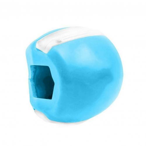 Face Masseter men facial pop n go mouth jawline Jawrsize Jaw Muscle Exerciser chew ball chew bite breaker training: Blue