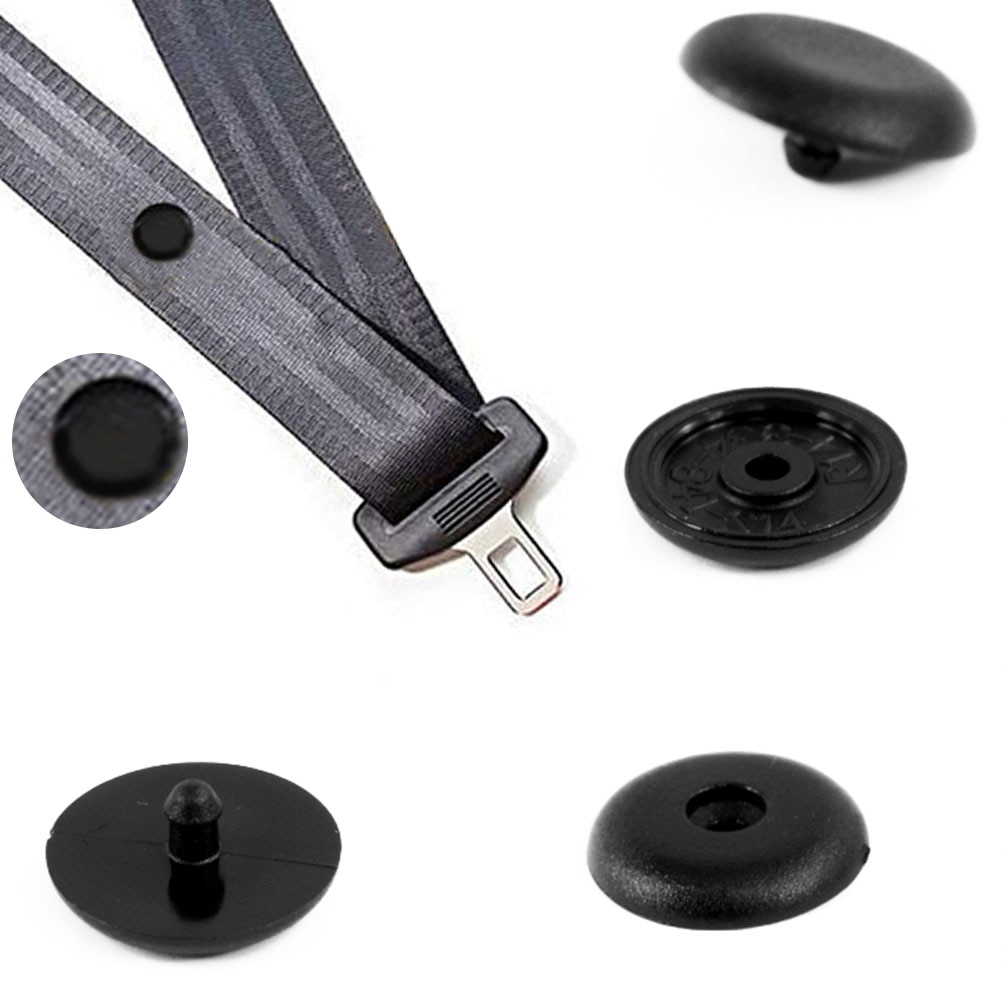 Juego de botones tipo Clip con hebilla, soportes universales para coche, tope, Perno de broche, hebilla de cinturón de seguridad, retenedor, 6x15mm, 4 par/set