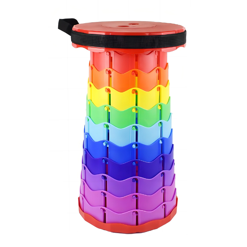 Silla de acordeón plegable redonda portátil, ajuste de altura, herramienta Simple, Columpio de elefante, cola de patio de juegos, 1Pc: Default Title