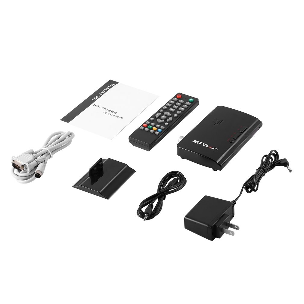 LED MTV Boîte HD LCD TV à TUBE CATHODIQUE BOÎTE AV vers VGA RF vers VGA Externe Tuner TV Numérique PC BOÎTE Récepteur Tuner