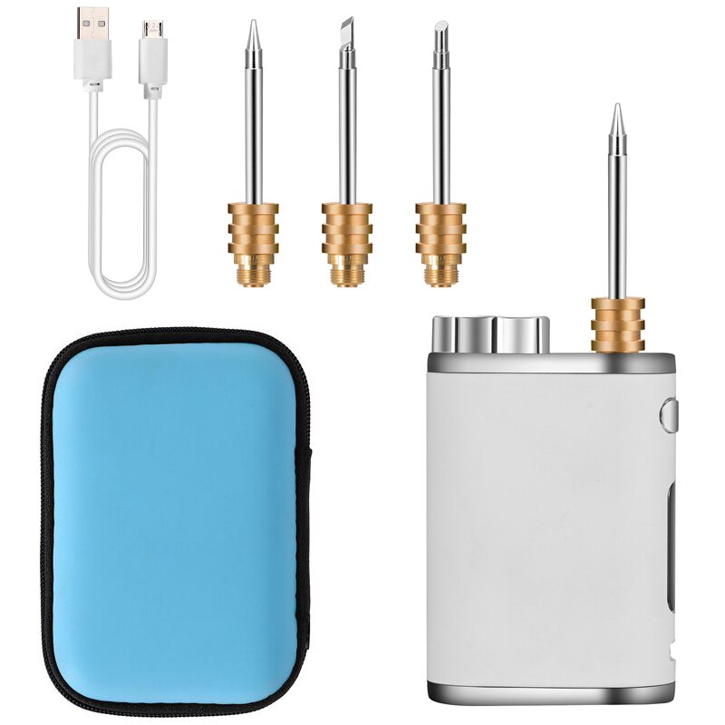 Oplaadbare Soldeerbout Student Diy Soldeerbout Draagbare Soldeerbout 510 Interface Outdoor Soldeer 18650 Batterij: WHITE