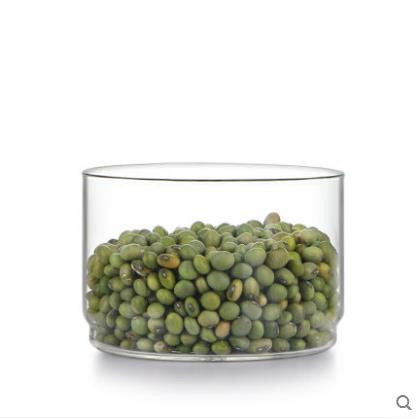 Kitchen Airtight Glass Jars Stackable Storage Jar Containers with Lid Food Spice Glass Salad Bowl Organizer Bottle Candle Jars: 1 Jar without lid