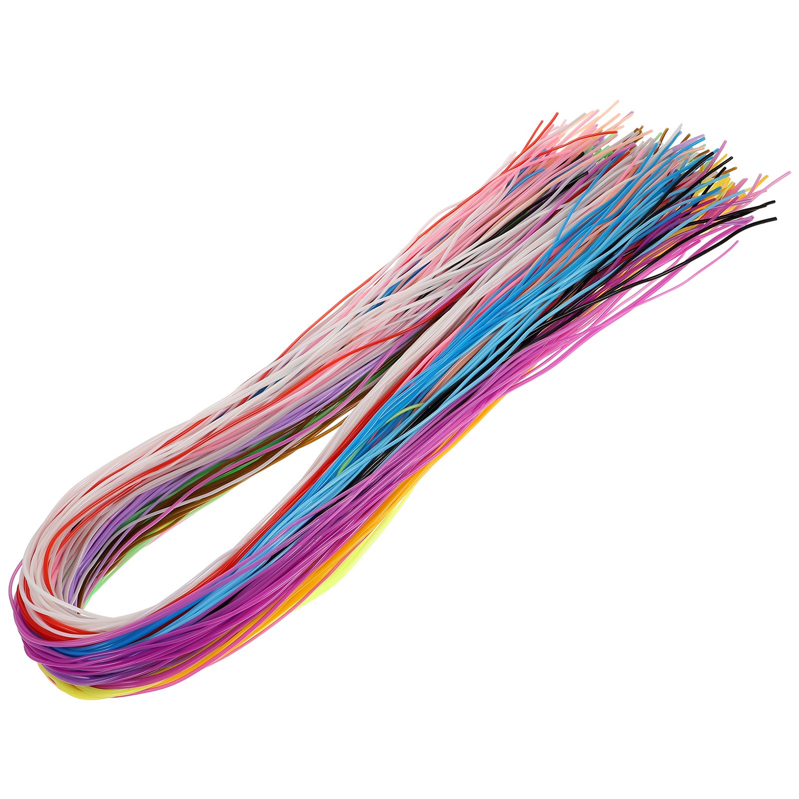 200 Stück 20 Farben Websaiten PVC Schnürschnur Bastelschnur Mehrfarbig DIY Bastelschnur Scoubidou Saiten Bausatz