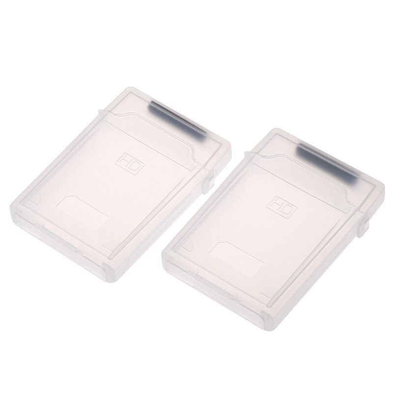 2pcs/set 2.5'' IDE SATA HDD Hard Drive Disk Plastic Storage Box Case Enclosure Cover Dust-proof Non-slip Hard Drive Case Box: WT