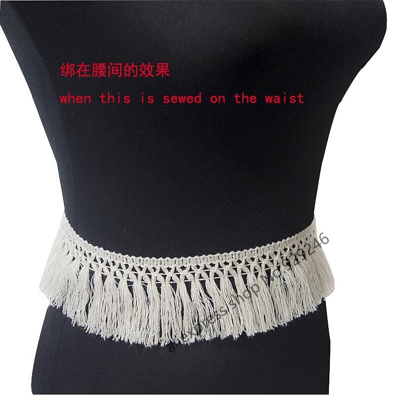 17 Meters/partij 6Cm Katoen Kwastje Fringe Trimmings Off-Wit Kant Diy Schoenen Hoed Tassen Garment Home Textiel Decoratieve accessoire