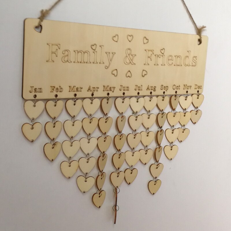 Advent Calendar Family and Friend Birthday Reminde Vicedeal