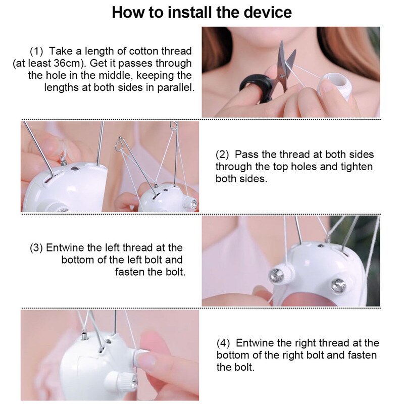 CkeyiN 4/8 Spools Thread for Cotton Threading Facial Hair Remover Epilator Trimmer Electric Hair Removal for Women 52