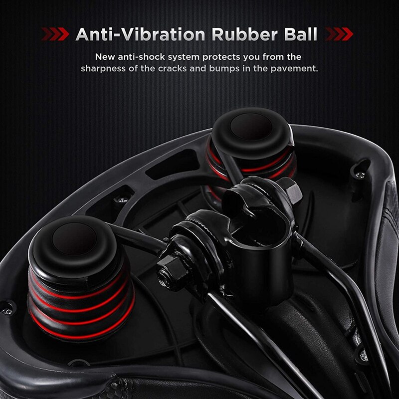 Comfort Bike Bicycle Saddle Replacement Padded Soft Memory Foam with Shock Absorbing Rubber Balls Seat for MTB Bike