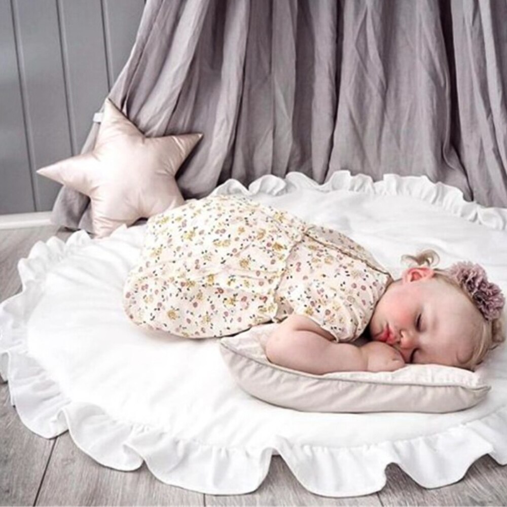 Kids Playingmat Baby Spelen Mat Ronde Vloer Tapijt Baby Kruipen Zachte Comfortabele Mat Voor Thuis Woonkamer Kid 'S