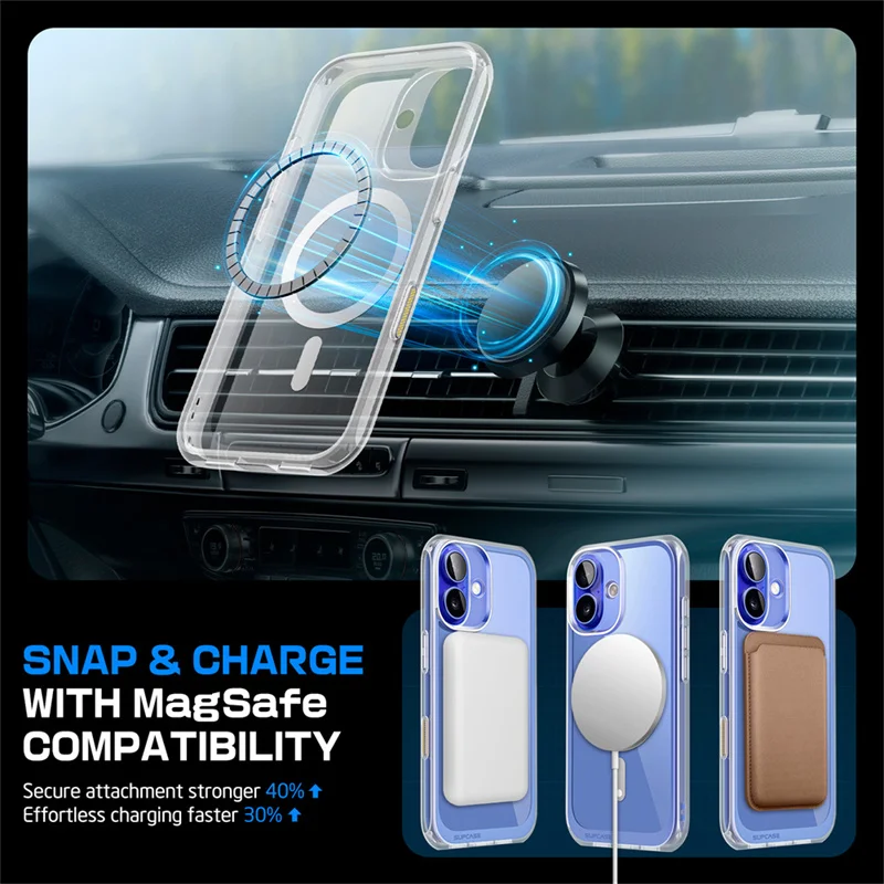 SUPCASE-funda magnética For iPhone 16 Case carcasa con botón de captura de Control de cámara, delgada, a prueba de golpes, MagSafe