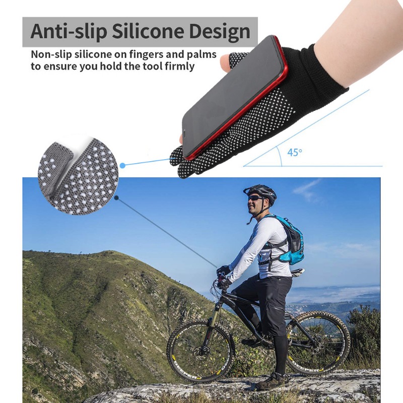 Guantes sin dedos, manoplas de trabajo de nailon antideslizantes para pantalla deslizante, guantes deportivos para conducir en bicicleta al aire libre, hombres y mujeres, blanco y negro