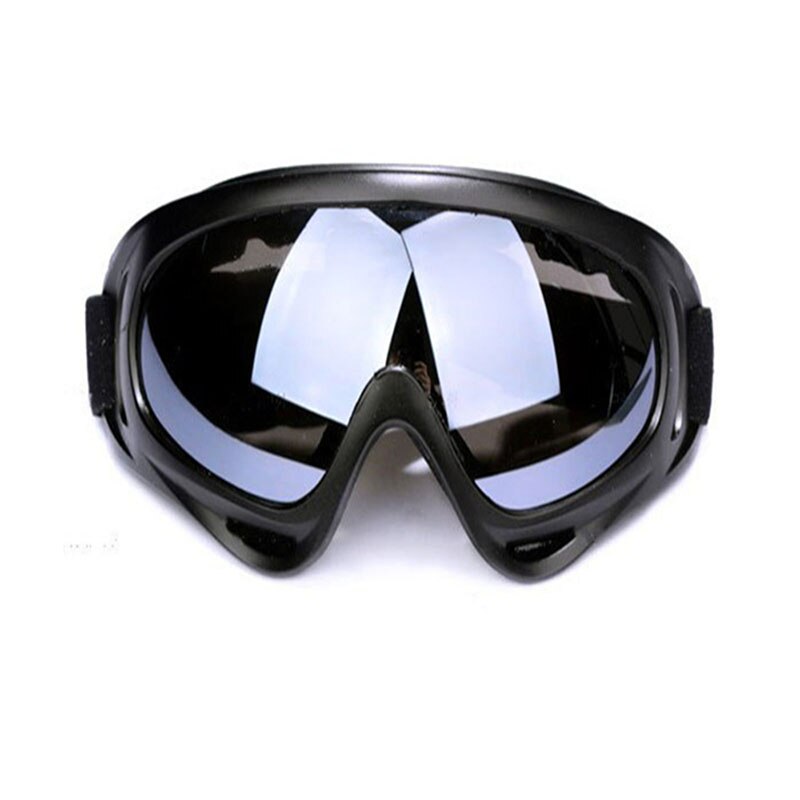 Winter Ski Bril Motorbril Winddicht Brillen 400 Uv Bescherming Snowboard Skate Skiën Bril Sneeuwscooter Zonnebril: Black