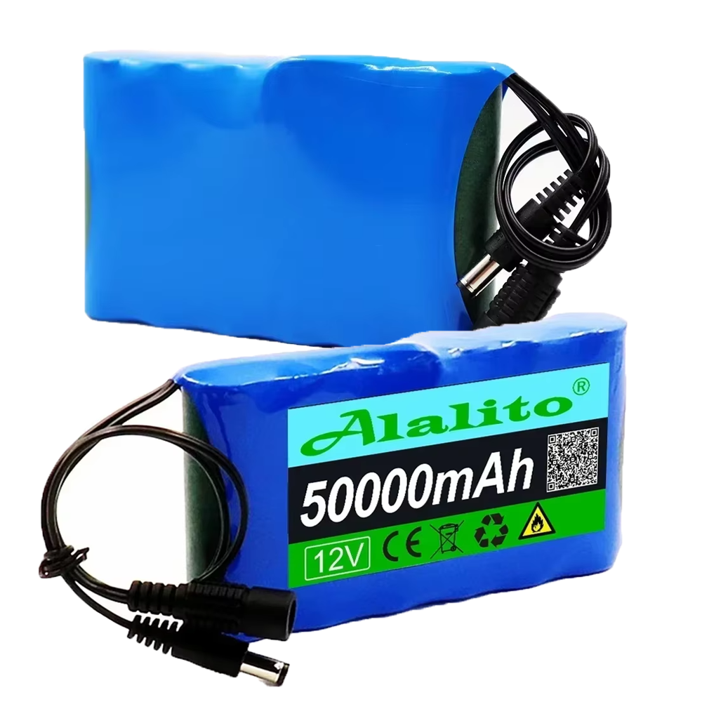 Rechargeable Battery Portable For Electronic Types LED Lamp Light Backup Power18650 12V 50000mAh 3S2P Lithium Ion Battery Pack