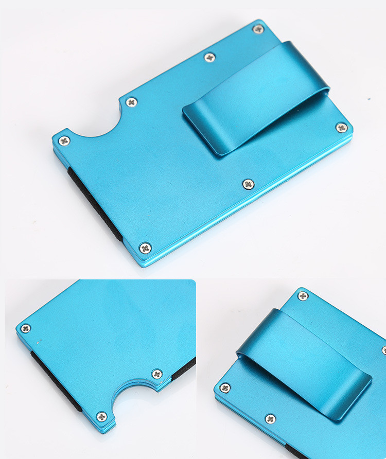 Hommes Femmes Carte de Crédit clip de fixation Anti Protéger Rfid Bloquant Le Portefeuille D'identité Portable TITULAIRE Clip Porte Carte Voyage Boîtier En Métal: 03