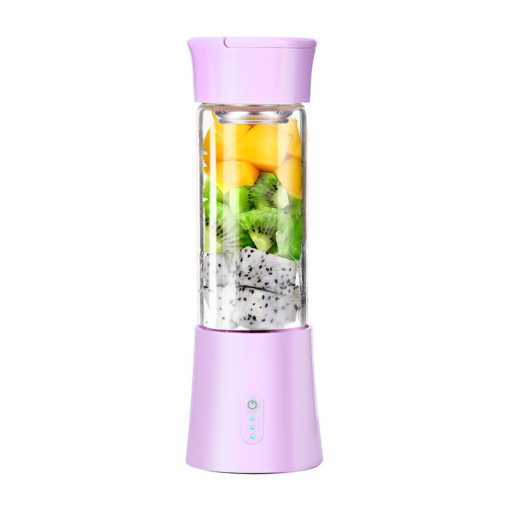 Portable Blender USB Mixer Electric Juicer Machine Smoothie Blender Mini Food Processor Personal Lemon Squeezer Orange Juicer: Purple