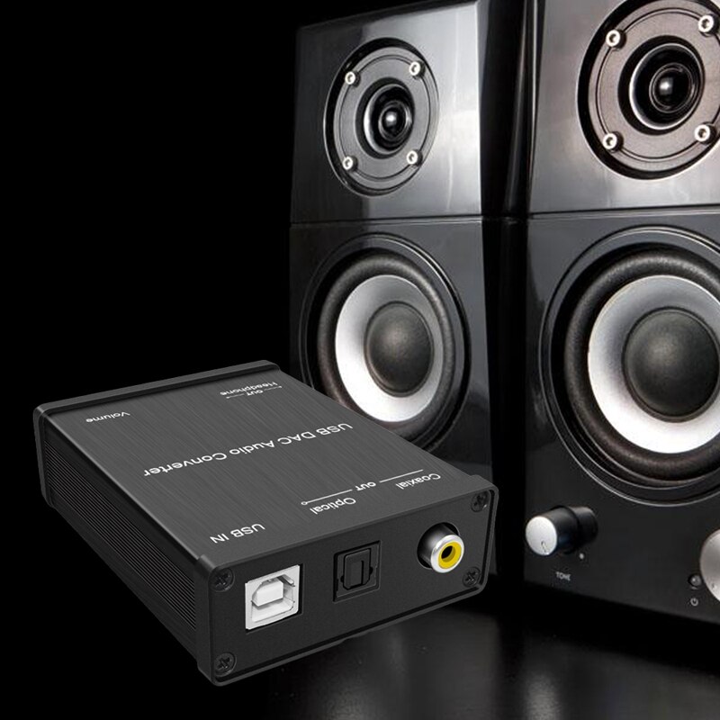 USB DAC o Converter USB to Fiber Coaxial + RCA o External Sound Card o Decoder