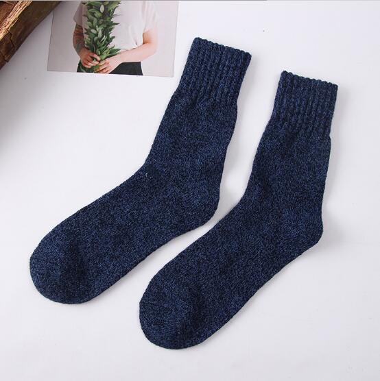 10 par/parti herre uldsokker casual calcetines hombre tykke lange sokker vinter varme sokker han: Marine blå