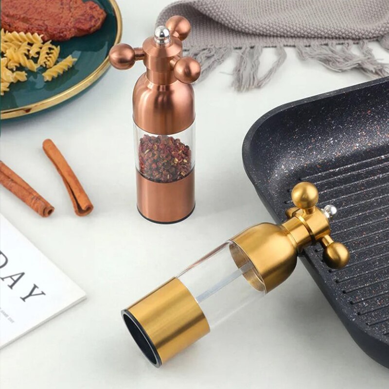 Stainless Steel Grinder Manual Salt Pepper Mill Ceramic Core Sesame Spice Grinder Spice Shakers BBQ Tools Kitchen Accessories