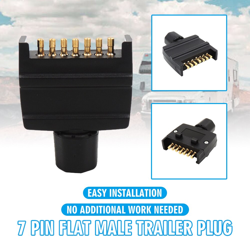 7-Pin Plug Trailer Adapter Waterdichte Truck Licht Connector Plug Voor Caravan Trailers Adapter Auto Socket Batterij Connectors