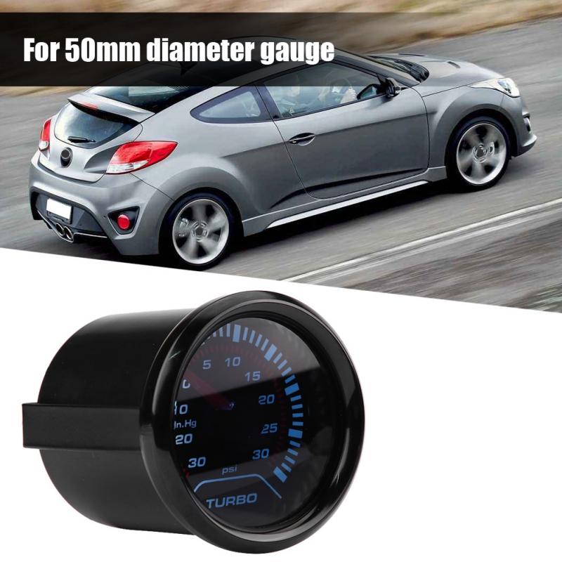 Universal 52mm Car Smoke Dial Face Turbo Boost Turbocharged Pressure Gauge Bar Turbo Boost Gauge Boost Controller