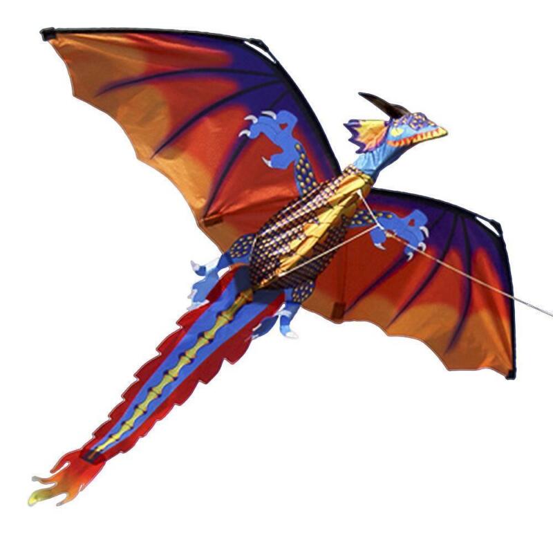 Neue Kinder Kinder 3D Drachen 100M Kite Einzelnen Linie Mit Schwanz Drachen Outdoor Spaß Spielzeug Kite Familie Im Freien sport Spielzeug