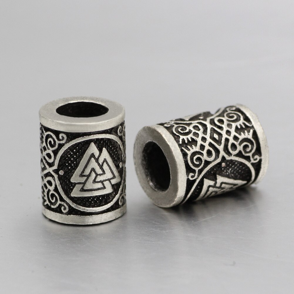Retro vintage sølv metall hår flette dreadlock skjegg perler ringer hår flette klips mansjetter ringer flette hår tilbehør