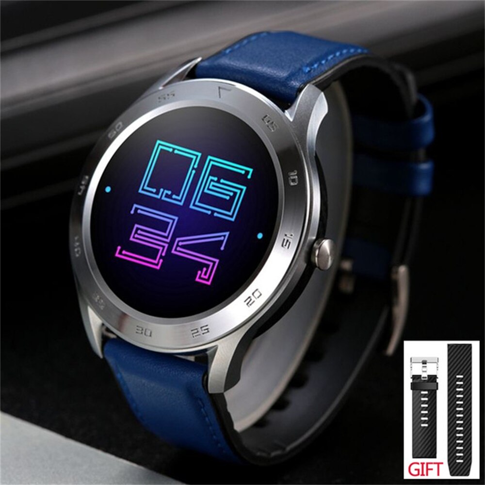 Torntisc Smartwatch Männer Frauen Bluetooth Call Dial EKG + HRV IP68 Wasserdichte Intelligente Uhr Männer Frauen Billiger Für HUAWEI GT uhr: silver blue leather