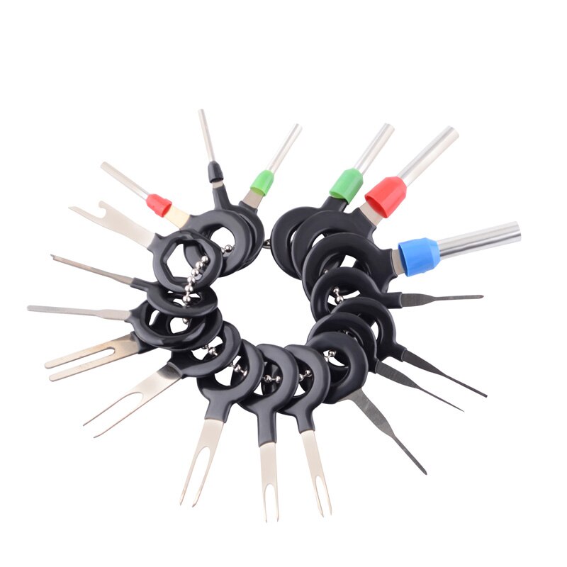 18pcs Car Terminal Pusher Remove Tool Auto Accessories Electrical Wiring Connector Repair Extractor Kit Repair Tool