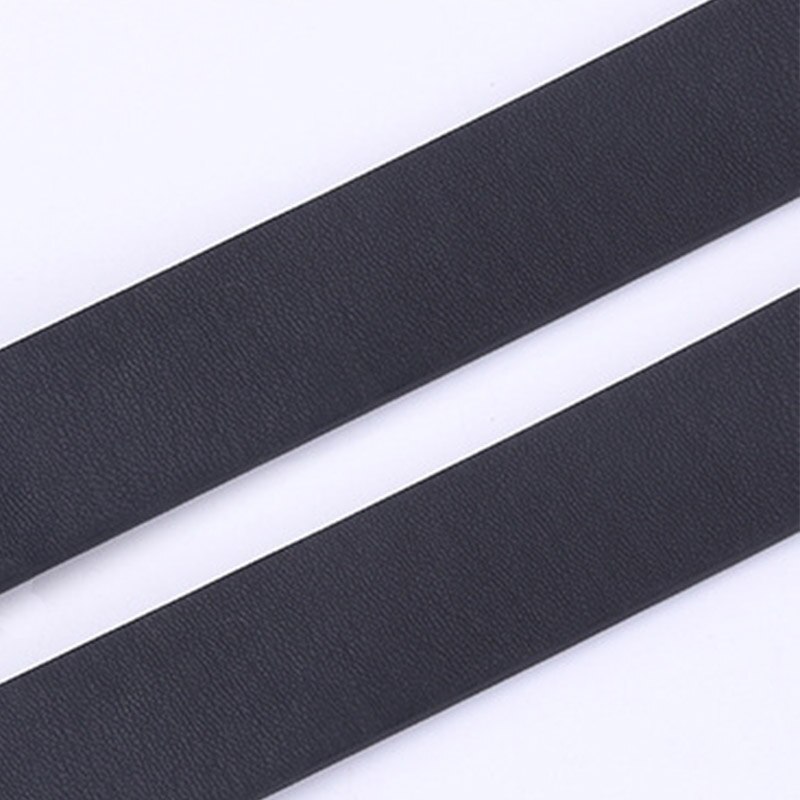 Punk pu læderbælte med kæde metal justere hul firkantede pin spænde talje bælter jeans bukser kvinder sort linning