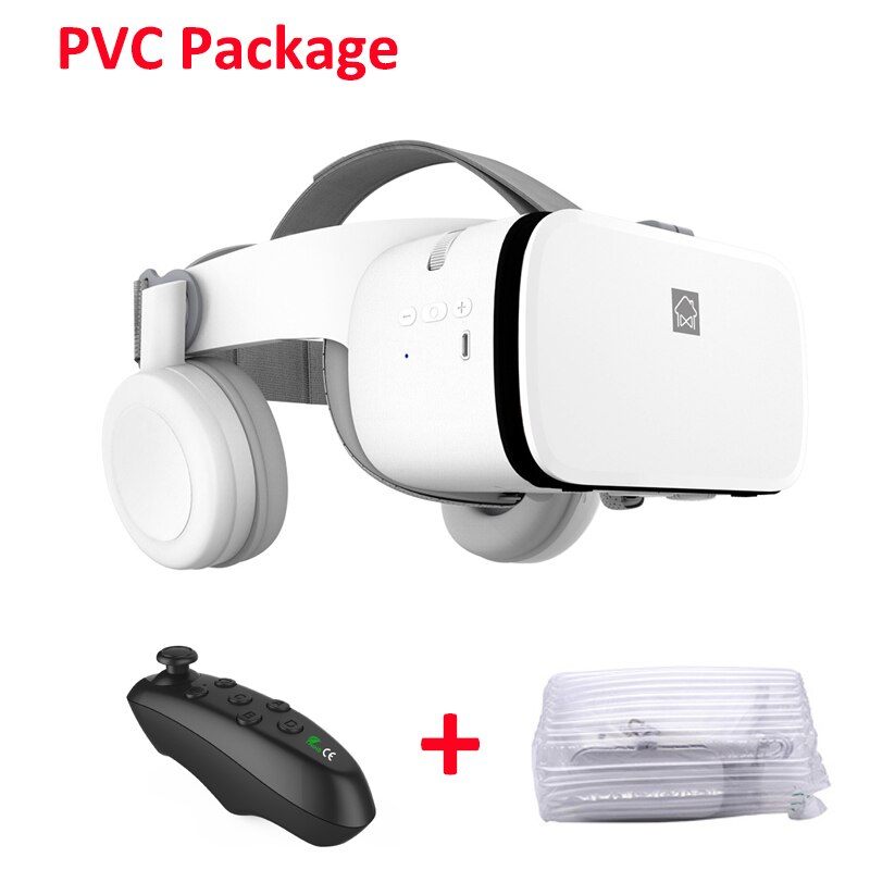 Bobo vr  z6 bluetooth 3d briller virtual reality box google pap stereo mikrofon headset hjelm til 4.7-6.2 " smartphone+joystick: Vr med controllera