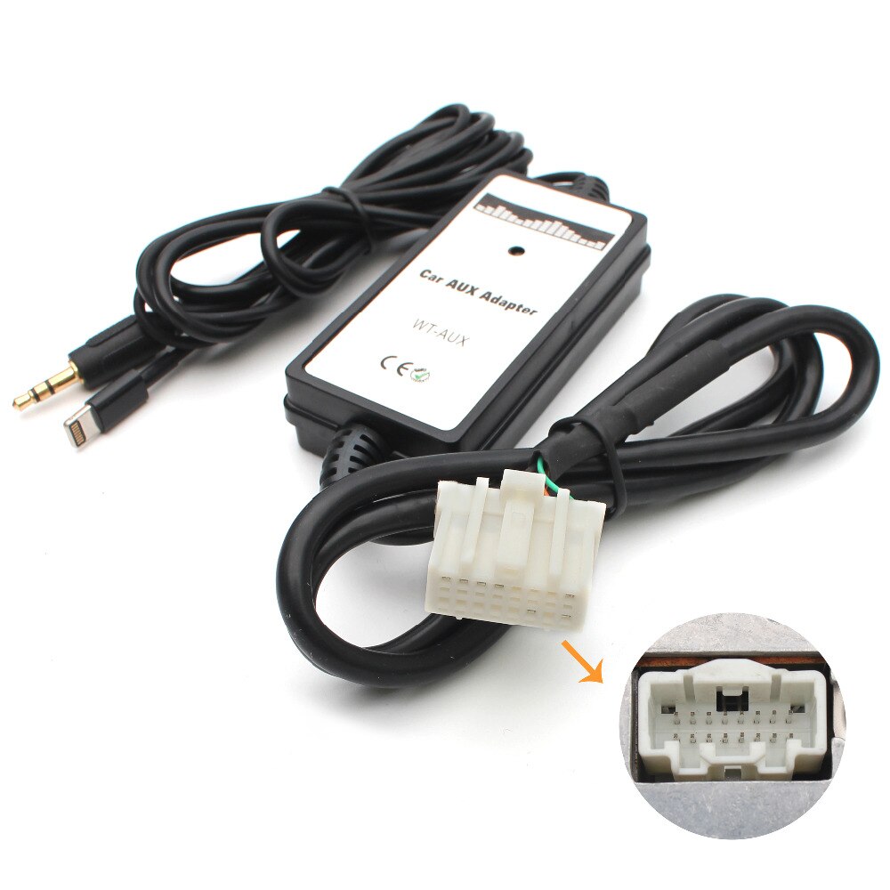 Moonet – adaptateur de lecteur MP3 pour voiture, pour IPhone5/ Iphone6/ 6plus, Interface 3.5mm, entrée AUX pour Mazda3 5 6 MX5 323 MPV QX195