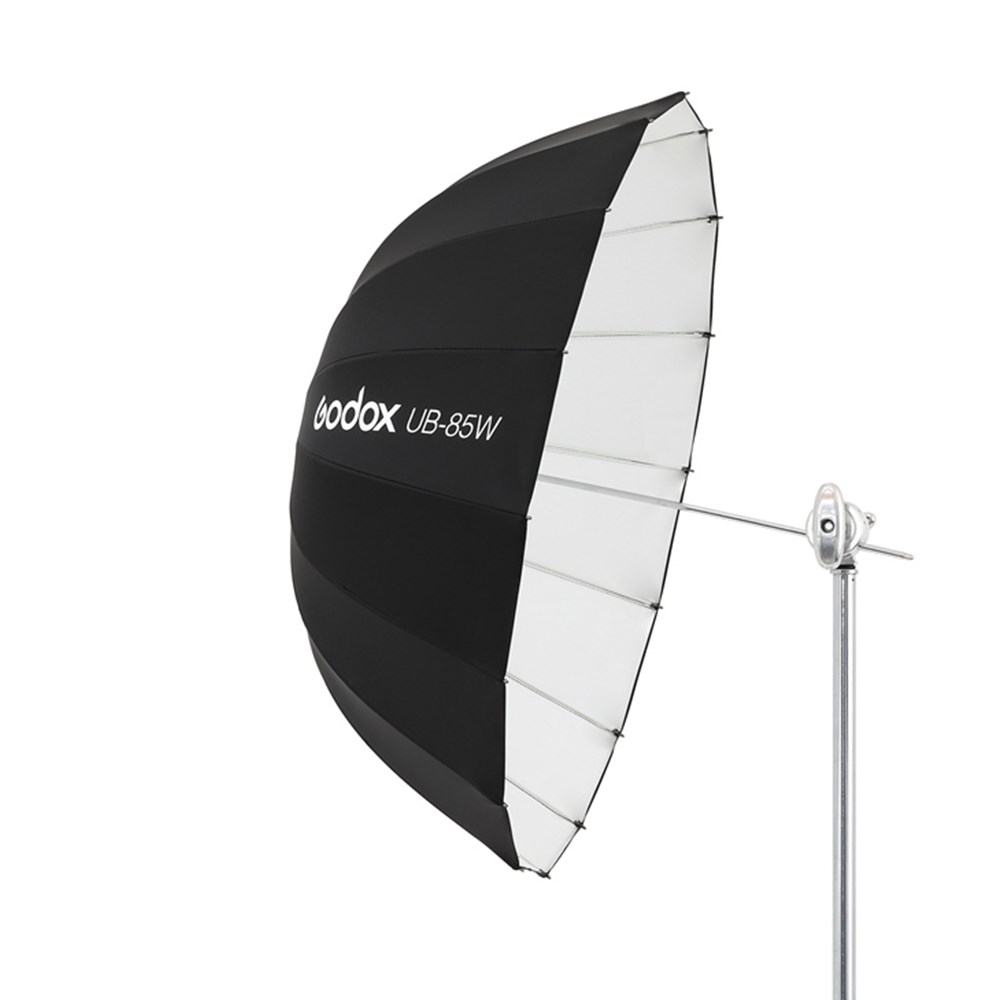 Godox UB-85W 33.5in 85Cm Parabolische Zwart Wit Reflecterende Paraplu Studio Licht Paraplu Met Zwart Zilver Diffuser Cover Doek: Kit 1