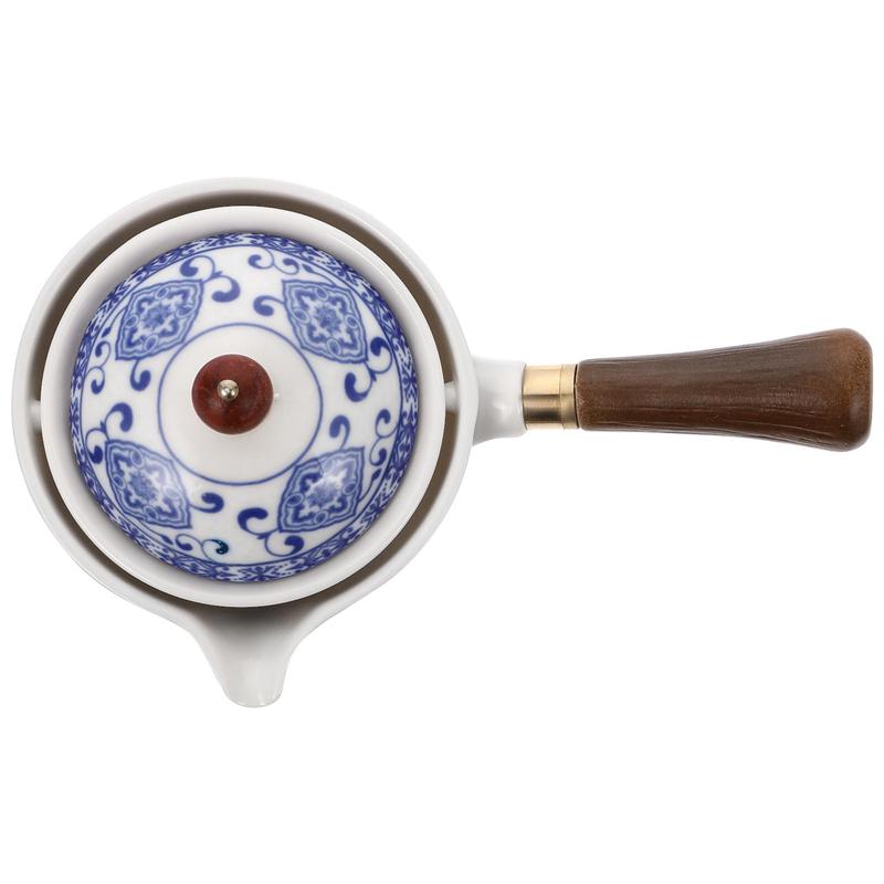 1pc Ceramic Teapot Handheld Teapot Exquisite Tea Set Side Handle Tea Kettle #J: Default Title