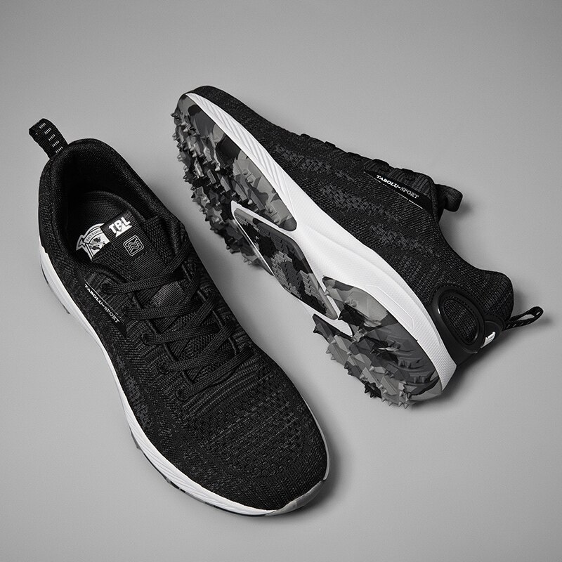 Men Training Golf Shoes Breathable Golf Sneakers Men Light Weight Sipkeless Golfing Shoes Outdoor Grass Walking Sneakers Male