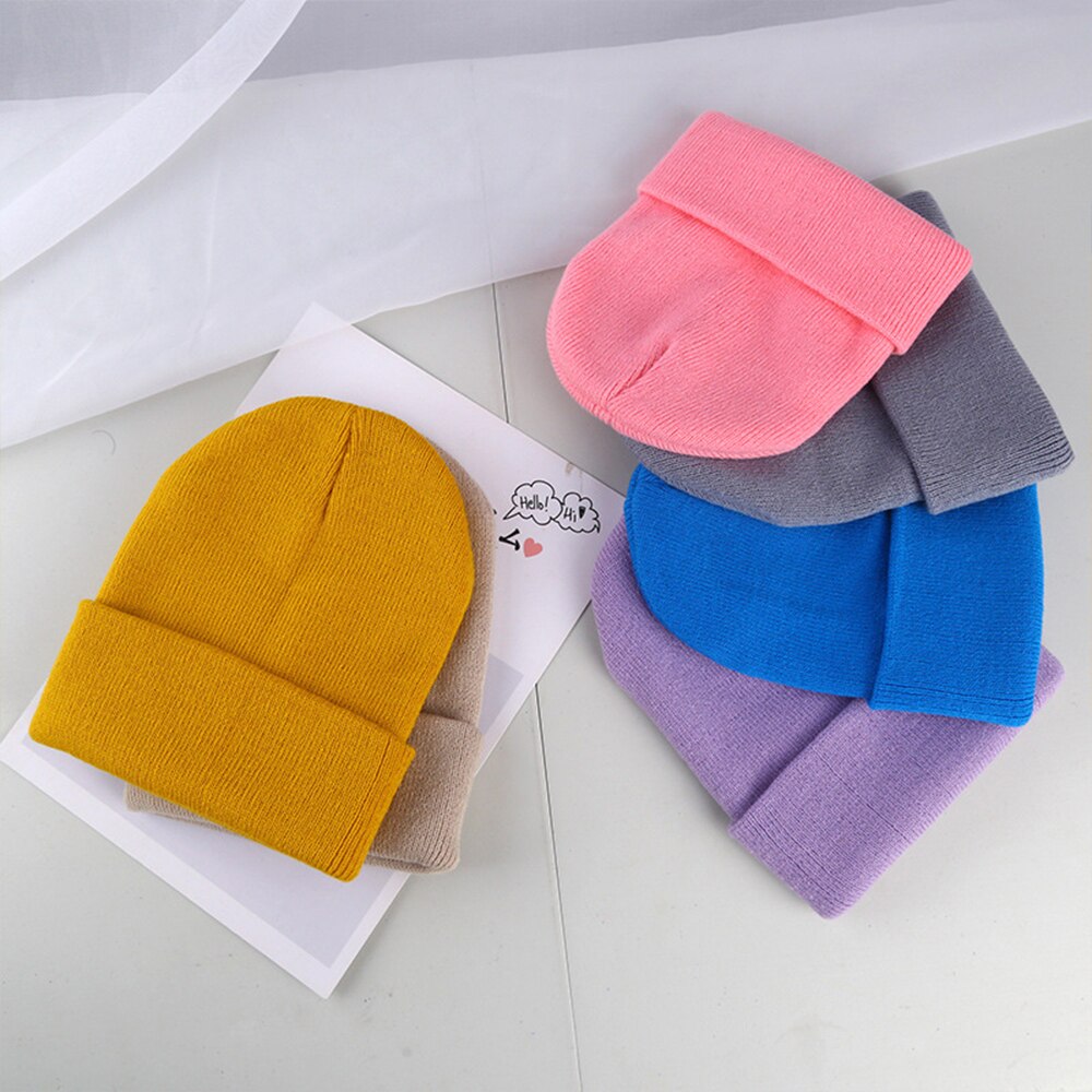 Winter Hats for Woman Beanies Knitted Solid Cute Hat Girl Autumn Beanie Caps Warmer Bonnet Ladies Casual Cap Outdoor Running