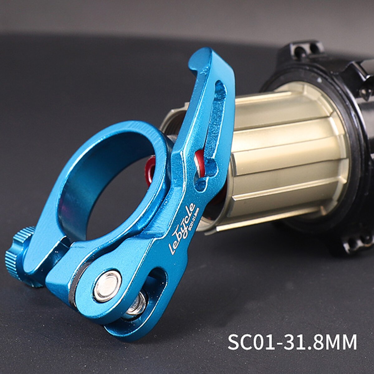 Legering mtb mountainbike bult sadelstolpsklämma 31.8/34.9mm för 27.2/30.8/31.6mm sadelrör valfri färgstorlek: Casual blå 31 8mm