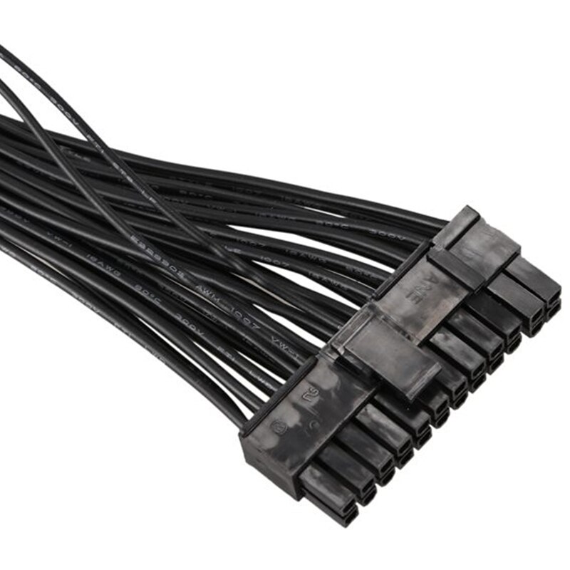 ATX 24Pin 1 to 2 Port Power Supply Extension Cable PSU Male to Female Splitter 24PIN Extension Cable