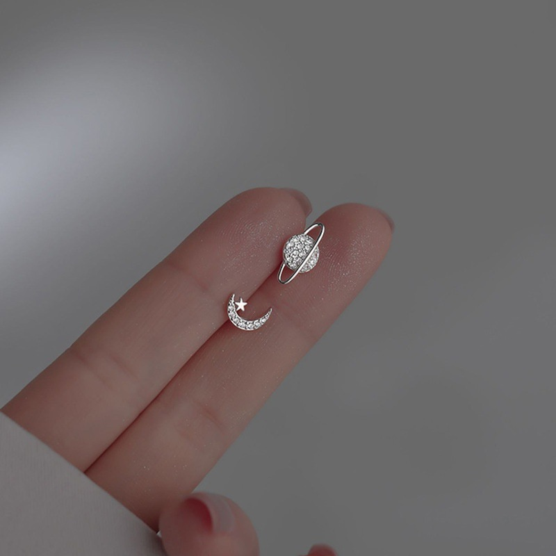 Brincos de argola para mulheres, prata esterlina 925, simples embutidos, acessórios para jóias do casamento, temperamento: Imitação de ródio chapeado