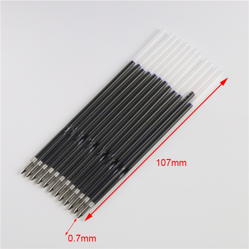20 Pcs 0.7mm Pen Staaf Stander Balpen Refill Lood Blauw 107mm Kantoor School Supplies